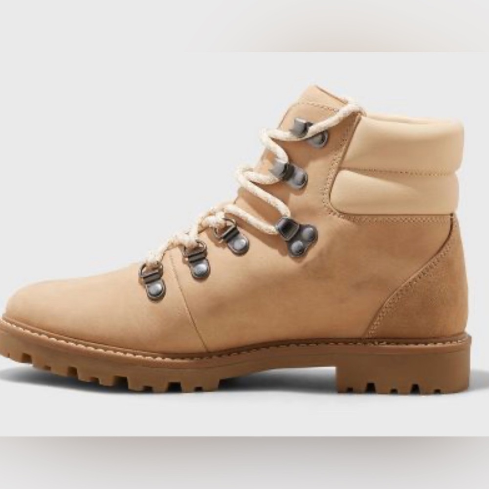 Women's Chunky Tully Lace-Up Tan Winter Hiking Boots - Universal Thread™ 8 1/2 - Picture 2 of 10